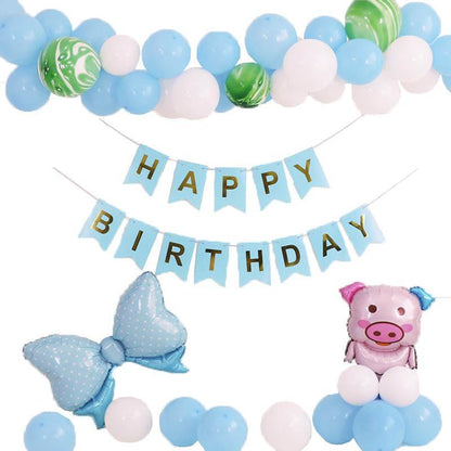 45-50 Pcs Happy Birthday 3D Unicorn Decoration Balloons Diy Decor Party Set - 01