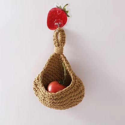 Hanging Wall Organizer Vegetable Fruit Basket Kitchen Storage Pouch Bag Diy 6Size - M