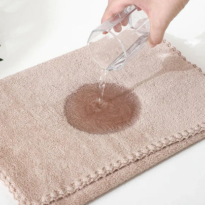 Coral Velvet Towel Set Bath Towels Soft Absorbent Quick Dry Face Hand Cloth Home - Brown