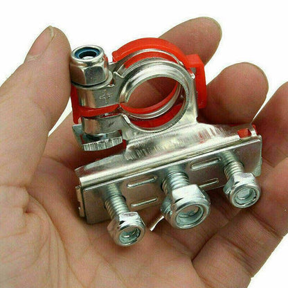 2Pcs 12V Battery Terminals Connectors Clamps 3 Way Kit For Caravan Car Van Au