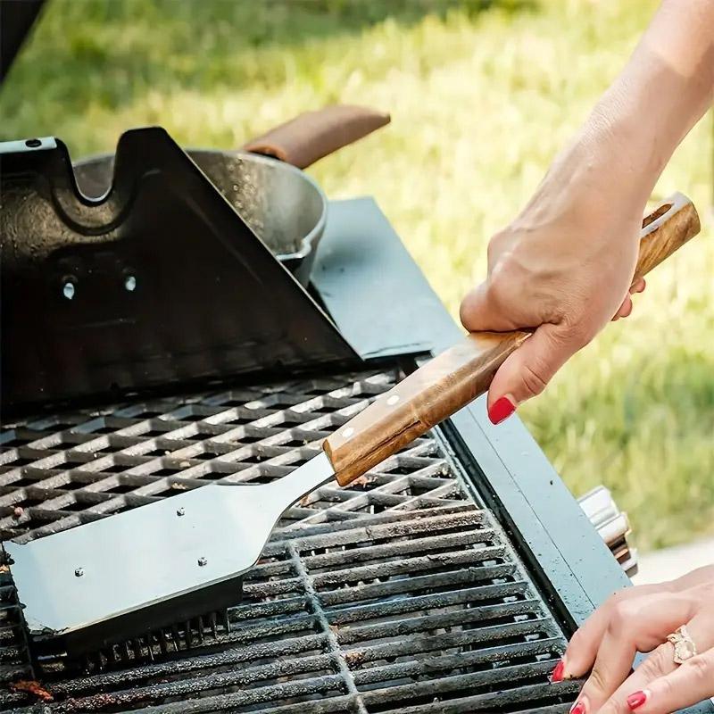 BBQ Grill Cleaning Brush Heavy Duty Wire Scraper for Outdoor Grill Maintenance