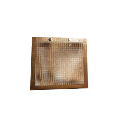 24x14CM BBQ Grilling Mesh Reusable Bag Outdoor Camping Barbecue Grill Mats Cooking Pads - Copper