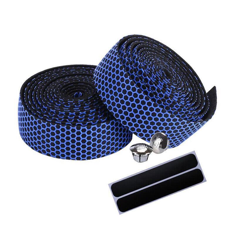 2X Thick Bicycle Handlebar Tape Bar Drop Wrap Mtb Road Bike Anti-Slip Punch - Green