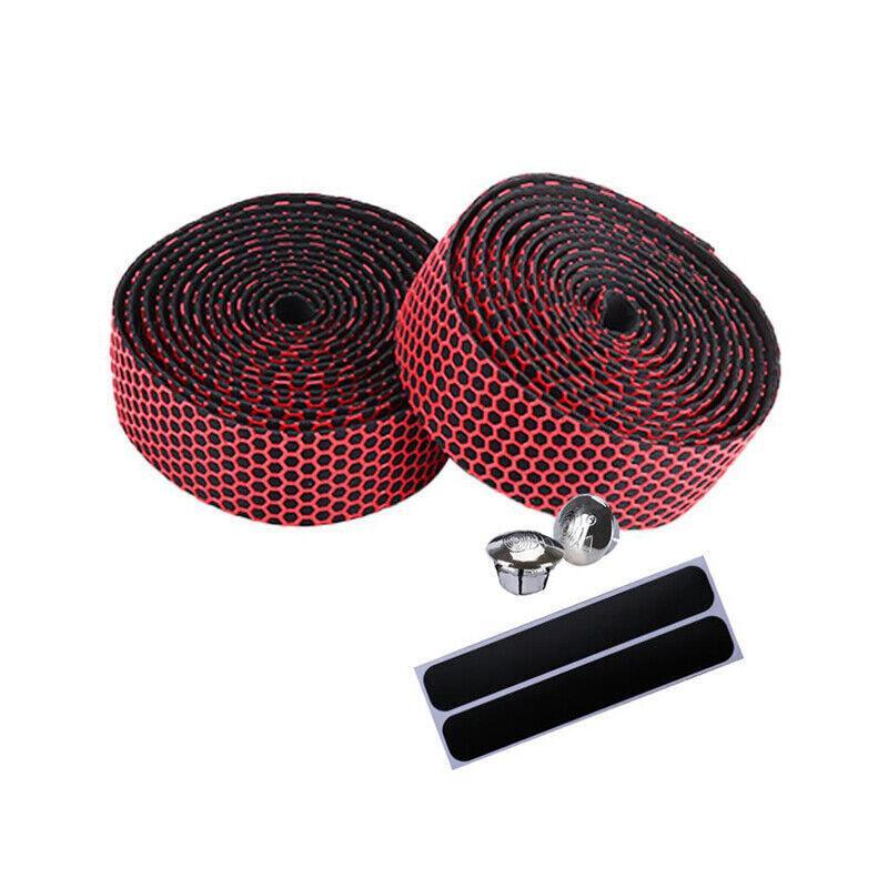 2X Thick Bicycle Handlebar Tape Bar Drop Wrap Mtb Road Bike Anti-Slip Punch - White