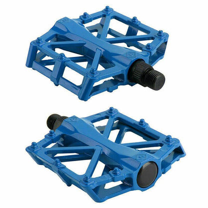 Bike Pedals Alloy Mountain Road MTB Colored Bicycle Nonslip Cycling Pedals 9/16" - Green