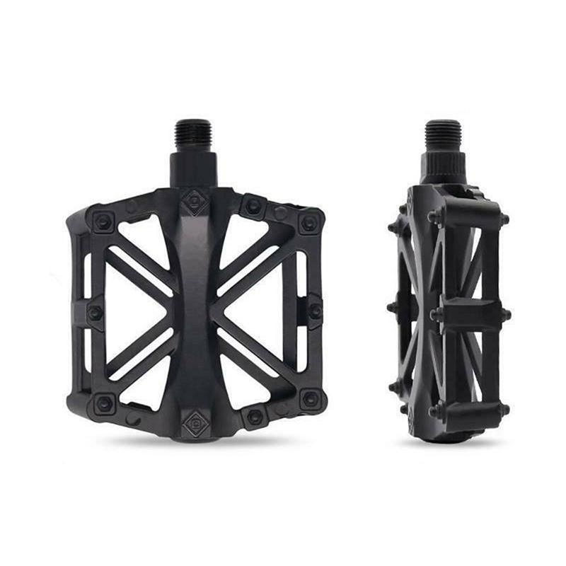 Bike Pedals Alloy Mountain Road MTB Colored Bicycle Nonslip Cycling Pedals 9/16" - Red