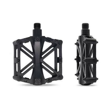 Bike Pedals Alloy Mountain Road MTB Colored Bicycle Nonslip Cycling Pedals 9/16" - Red