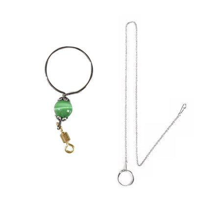 Parrot Neck Collar Stainless Steel Bird Chain Training Adjustable Bird Leash - L-Diameter 2.2cm