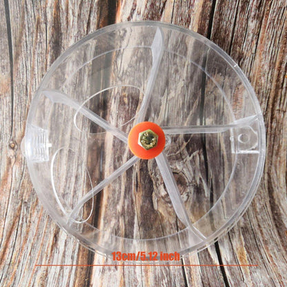 Parrot Foraging Toy Bird Chew Wheel Food Dispenser Divider Box Cage Accessory - Blue