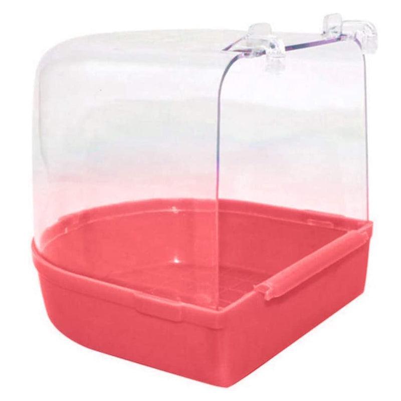 Bird Water Bath Tub For Pet Cage Hanging Bowl Parrot Birdbath Pet Cleaning - Blue