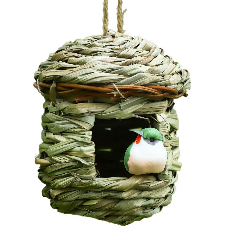 Qttie Bird Nest Breeding Box House Bed Cage Hut Cave Canary Finch Budgie Parrot - Teepee