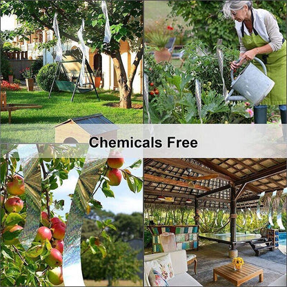 80m Reflective Bird Repellent Tape Double-Sided Flash Ribbon for Garden and Orchard