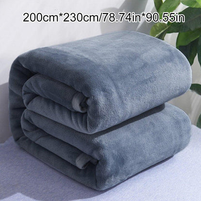 Soft Winter Flannel Blanket for Office Home Lunch Break Warm Cozy Throw Blanket - Wine Red