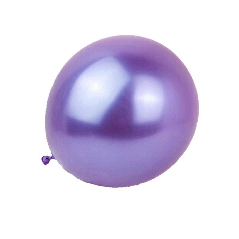 Metallic Latex Balloons 12 Inch Chrome Party Balloons for Birthday Wedding Decoration - Blue 50PCS