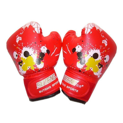 Boxing Sparring Training Gloves MMA Kickboxing Punching Gloves for Practice Sessions - Pink [Map Pattern]