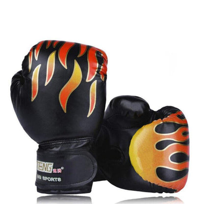 Boxing Sparring Training Gloves MMA Kickboxing Punching Gloves for Practice Sessions - Yellow [Map Pattern]