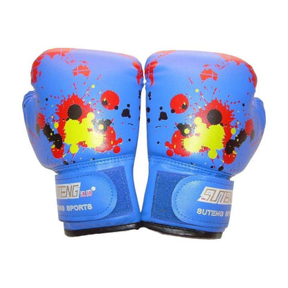 Boxing Sparring Training Gloves MMA Kickboxing Punching Gloves for Practice Sessions - Yellow [Map Pattern]