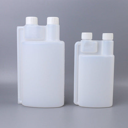 250-1000ml Plastic Twin Chamber Bottle with Tamper Evident Cap for Chemical Liquids - 10Pcs 500ml