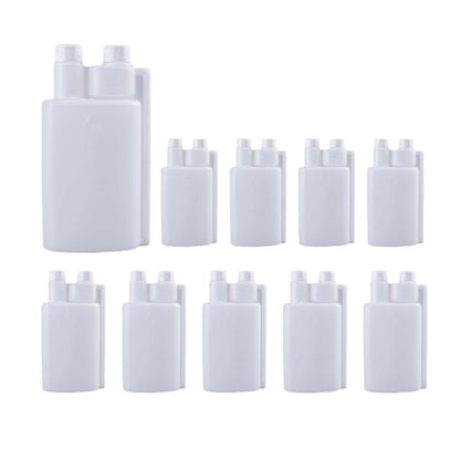 250-1000ml Plastic Twin Chamber Bottle with Tamper Evident Cap for Chemical Liquids - 8Pcs 250ml