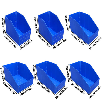 Plastic Storage Box Set 6Size Clear Hard Case Miter Tool Parts Display Organiser - 30x20x30cm