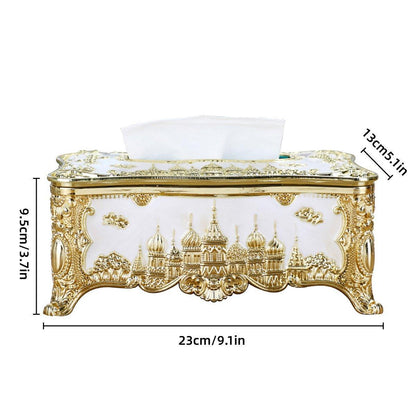 Small Napkin Tissue Box Creative Plastic Desktop Paper Holder Compact Design - Silver