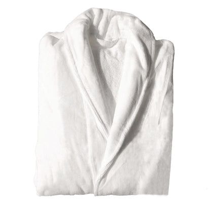 Cotton Kimono Collar Bathrobe Hotel Quality Thick Fleece Towel Embroidered Robe - Velvet