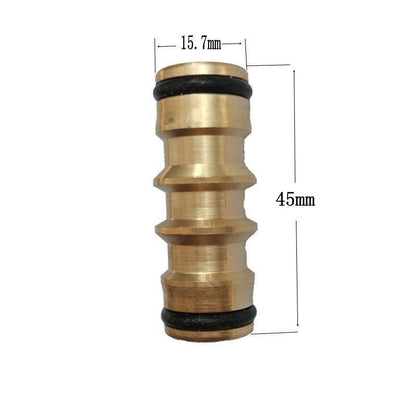 Brass Garden Hose Connector Fitting Double End Quick Joiner for 12mm Pipe Repair
