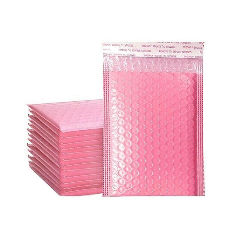 50pcs Pink Poly Bubble Mailer Padded Envelopes Shipping Bags 4 Sizes - 11*15CM-50PCS
