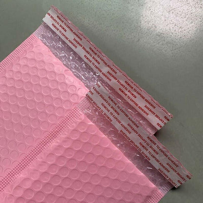 50pcs Pink Poly Bubble Mailer Padded Envelopes Shipping Bags 4 Sizes - 11*15CM-50PCS
