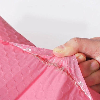 50pcs Pink Poly Bubble Mailer Padded Envelopes Shipping Bags 4 Sizes - 11*15CM-50PCS