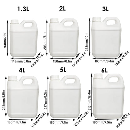 Plastic Square Bucket Storage Container Flat Square Pots 6 Sizes for Home Garden - 2L