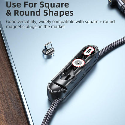 1m 2m Braided Charging Cable with Detachable Connectors for Type C Micro Lightning - Magnet Cable-Red-iPhone-1M