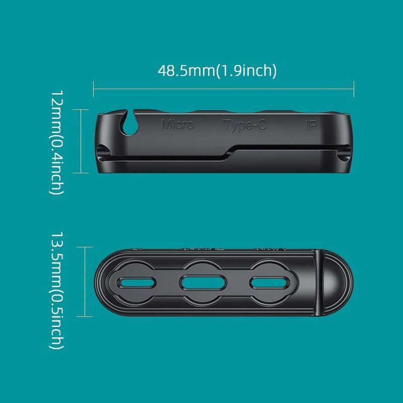 1m 2m Braided Charging Cable with Detachable Connectors for Type C Micro Lightning - Magnet Cable-Red-Type C-2M