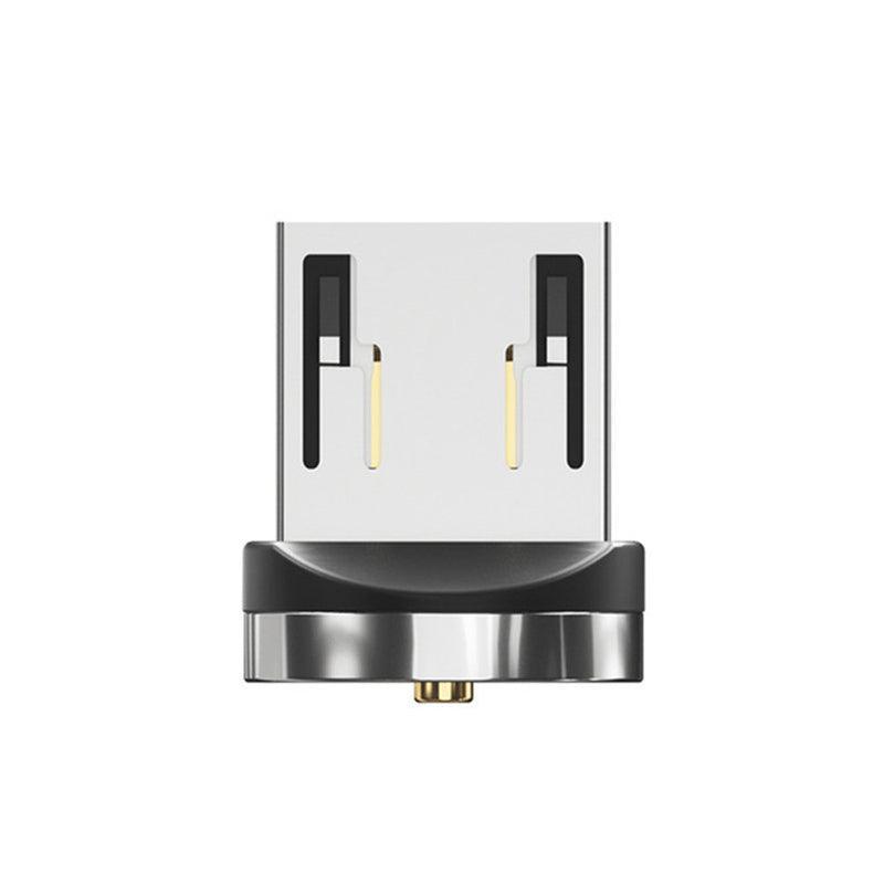 1m 2m Braided Charging Cable with Detachable Connectors for Type C Micro Lightning - Magnet Cable-Red-Type C-2M