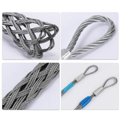 Stainless Steel Cable Pulling Sock Wire Grip Tool for NBN Telstra Ducting 6 Sizes - White(15-20MM)