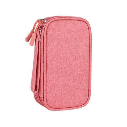 Electronic Accessories Cable Bag Organizer Travel Pouch Storage Cases Charger - Navy