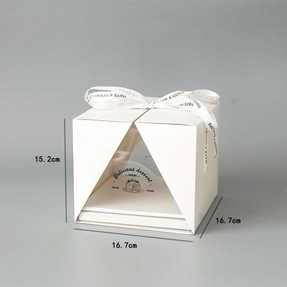 10x Clear Cake Box Set 4 6 8 Inch Durable Versatile Display Packaging Containers - 10pcs-6inch