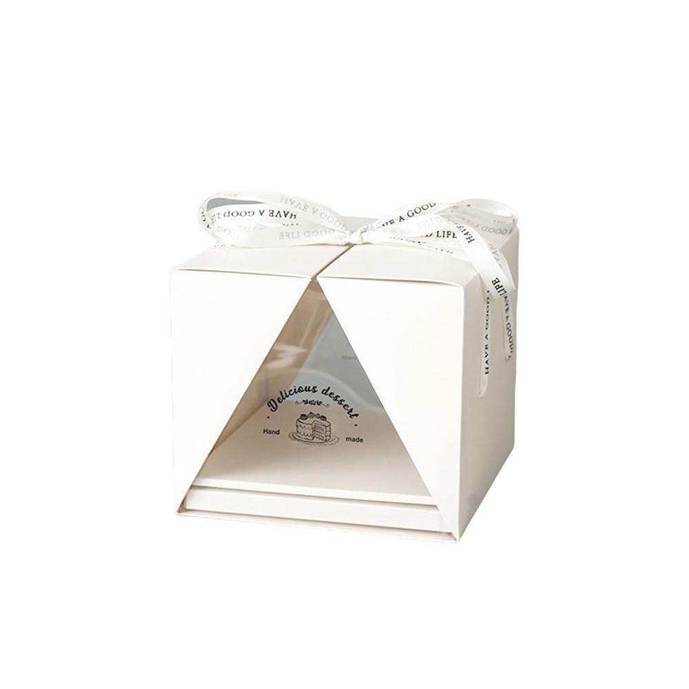 10x Clear Cake Box Set 4 6 8 Inch Durable Versatile Display Packaging Containers - 10pcs-6inch