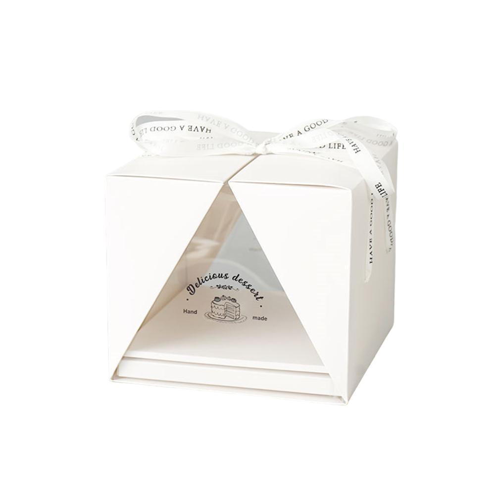 10x Clear Cake Box Set 4 6 8 Inch Durable Versatile Display Packaging Containers - 10pcs-8inch