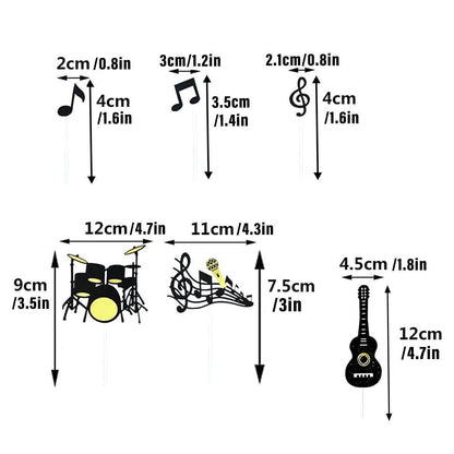 Music Notes Violin Cake Decoration Materials Birthday Cake Topper Inserts - 1