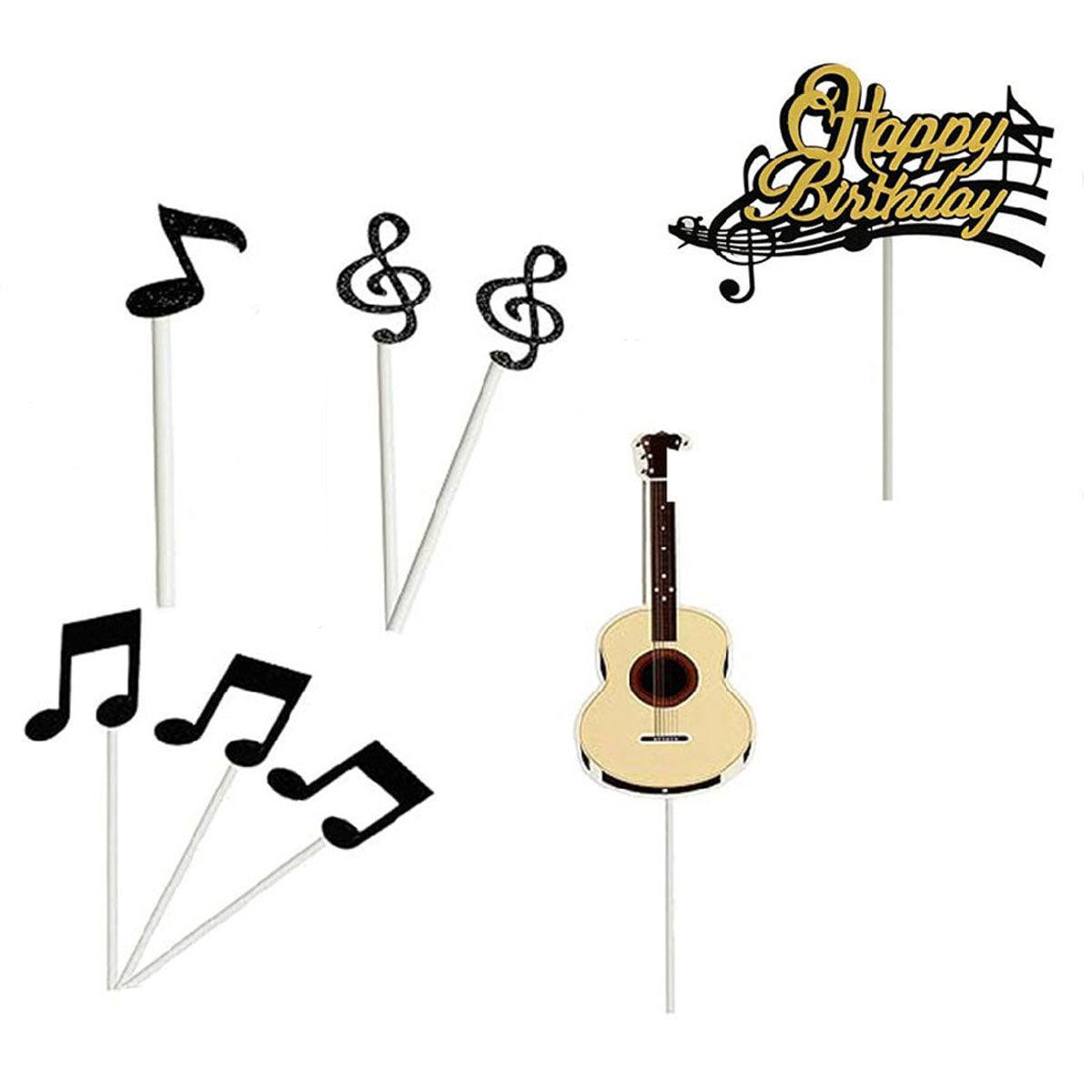 Music Notes Violin Cake Decoration Materials Birthday Cake Topper Inserts - 1