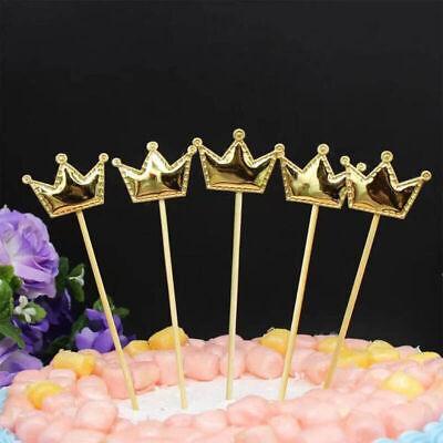 Happy Birthday Acrylic Cake Topper Cake Decoration Golden Silver Party - Rose Red-Crown