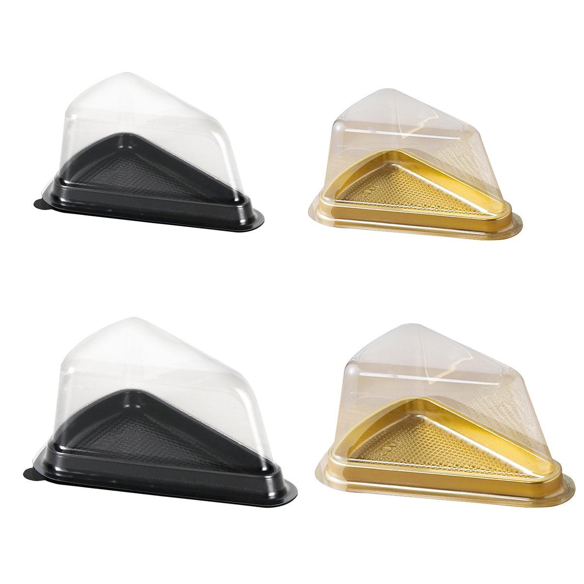 100pcs Triangle Cake Boxes for Bakery Packaging Pastry Gift Boxes for Parties - Black-8x15x7cm