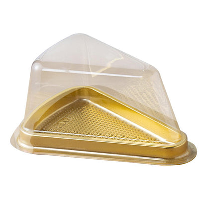 100pcs Triangle Cake Boxes for Bakery Packaging Pastry Gift Boxes for Parties - Gold-8x15x7cm