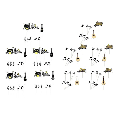 Music Notes Violin Cake Decoration Materials Birthday Cake Topper Inserts - 2