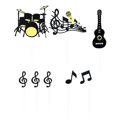 Music Notes Violin Cake Decoration Materials Birthday Cake Topper Inserts - 2