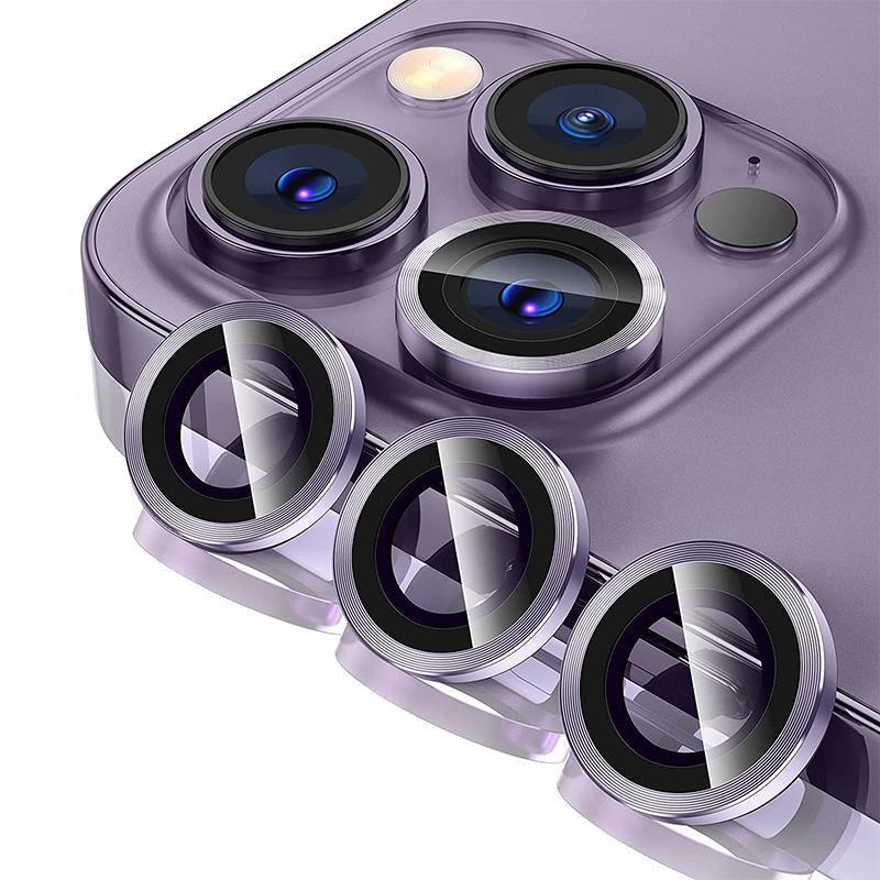 For iPhone 14/14 Plus Metal Camera Lens Glass Screen Protector - Blue