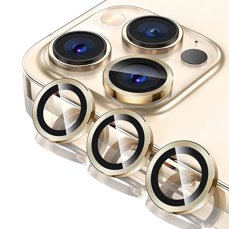For iPhone 14/14 Plus Metal Camera Lens Glass Screen Protector - Light Puple