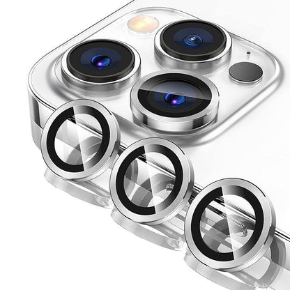 For iPhone 14/14 Plus Metal Camera Lens Glass Screen Protector - Light Puple