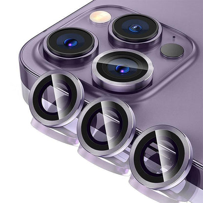For iPhone 14/14 Plus Metal Camera Lens Glass Screen Protector - Rainbow